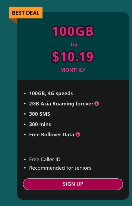 Singapore Telco Roaming in Malaysia kids